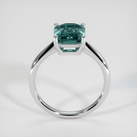 3.05 Ct. Bluish Green Sapphire Ring, 14K White Gold 3