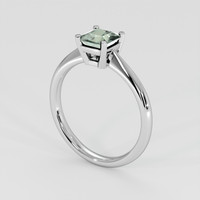 1.10 Ct. Bluish Green Sapphire Ring, 14K White Gold 2