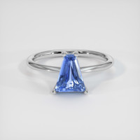 1.39 Ct. Blue Sapphire Ring, 14K White Gold 1