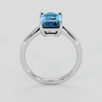 2.50 Ct. Greenish Blue Sapphire Ring, 14K White Gold 3