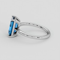 2.50 Ct. Greenish Blue Sapphire Ring, 14K White Gold 4