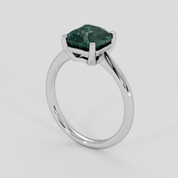 3.15 Ct. Greenish Blue Sapphire Ring, 14K White Gold 2