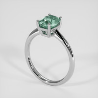 1.72 Ct. Bluish Green Sapphire Ring, 14K White Gold 2