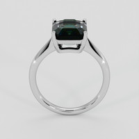 5.48 Ct. Bluish Green Sapphire Ring, 14K White Gold 3