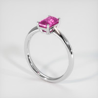 1.91 Ct. Pink Sapphire Ring, 14K White Gold 2