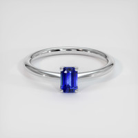 0.70 Ct. Sapphire Ring, 14K White Gold 1