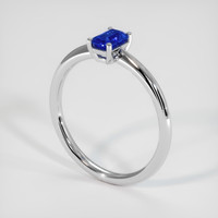 0.70 Ct. Sapphire Ring, 14K White Gold 2