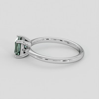 1.15 Ct. Green Sapphire Ring, 14K White Gold 4