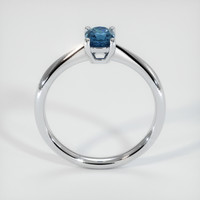 0.93 Ct. Greenish Blue Sapphire Ring, 14K White Gold 3