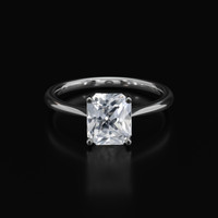 2.54 Ct. White Sapphire Ring, 14K White Gold 1