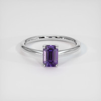 1.20 Ct. Purple Sapphire Ring, 14K White Gold 1