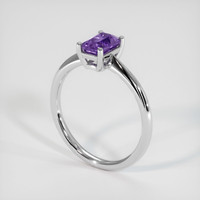 1.20 Ct. Purple Sapphire Ring, 14K White Gold 2