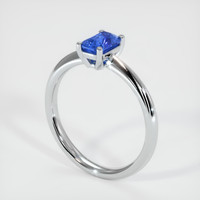 0.66 Ct. Sapphire Ring, 18K White Gold 2