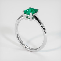 1.07 Ct. Emerald Ring, 18K White Gold 2