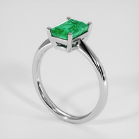 1.50 Ct. Emerald Ring, 18K White Gold 2