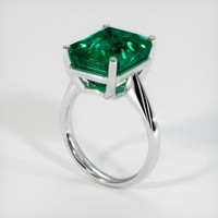 9.21 Ct. Emerald Ring, 18K White Gold 2