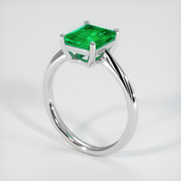 1.47 Ct. Emerald Ring, 18K White Gold 2