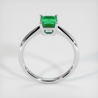 1.00 Ct. Emerald Ring, 18K White Gold 3