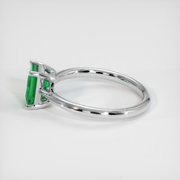 1.00 Ct. Emerald Ring, 18K White Gold 4