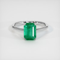 1.76 Ct. Emerald Ring, 18K White Gold 1