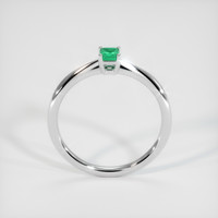 0.22 Ct. Emerald Ring, 18K White Gold 3