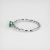 0.22 Ct. Emerald Ring, 18K White Gold 4