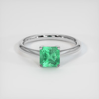 1.01 Ct. Emerald Ring, 18K White Gold 1
