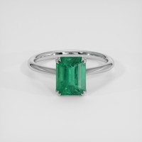 2.55 Ct. Emerald Ring, 18K White Gold 1