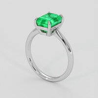 2.23 Ct. Emerald Ring, 18K White Gold 2