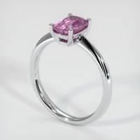 1.73 Ct. Pink Sapphire Ring, 18K White Gold 2