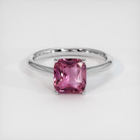 1.57 Ct. Pink Sapphire Ring, 18K White Gold 1
