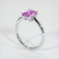 2.72 Ct. Pink Sapphire Ring, 18K White Gold 2