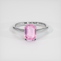 2.54 Ct. Padparadscha Sapphire Ring, 18K White Gold 1