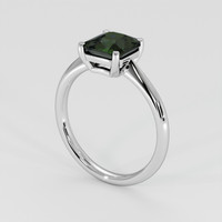 2.08 Ct. Green Sapphire Ring, 18K White Gold 2
