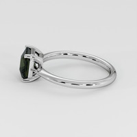 2.08 Ct. Green Sapphire Ring, 18K White Gold 4