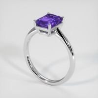 2.64 Ct. Color Change Sapphire Ring, 18K White Gold 2