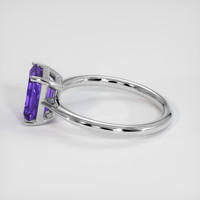 2.64 Ct. Color Change Sapphire Ring, 18K White Gold 4
