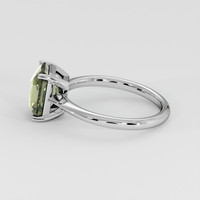 3.51 Ct. Green Sapphire Ring, 18K White Gold 4
