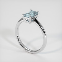 1.06 Ct. Sapphire Ring, 18K White Gold 2