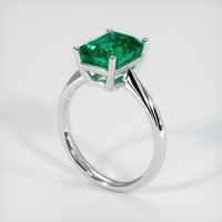 4.05 Ct. Emerald Ring, 18K White Gold 2
