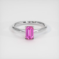 1.91 Ct. Pink Sapphire Ring, 18K White Gold 1