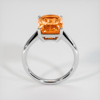 6.28 Ct. Orange Sapphire Ring, 18K White Gold 3