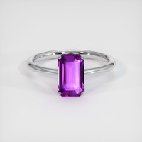 2.16 Ct. Purple Sapphire Ring, 18K White Gold 1