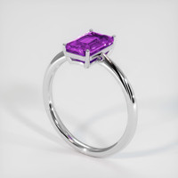 2.16 Ct. Purple Sapphire Ring, 18K White Gold 2