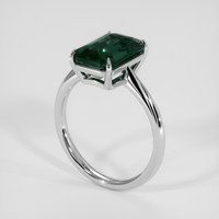 5.52 Ct. Bluish Green Sapphire Ring, 18K White Gold 2