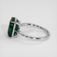 5.52 Ct. Bluish Green Sapphire Ring, 18K White Gold 4