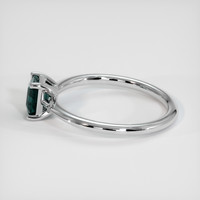 0.76 Ct. Greenish Blue Sapphire Ring, 18K White Gold 4
