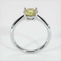 1.79 Ct. Greenish Yellow Sapphire Ring, 18K White Gold 3