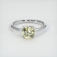 1.37 Ct. Yellow Sapphire Ring, 18K White Gold 1