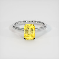 3.77 Ct. Sapphire Ring, 18K White Gold 1